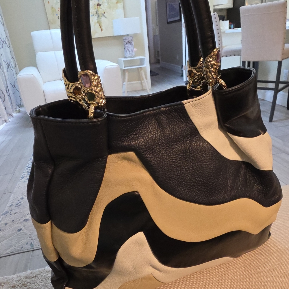 AUTHENTIC PRADA MIU MIU VINTAGE GRANDE SWIRL LEATHER SATCHEL PURSE HANDBAG - Picture 10 of 16